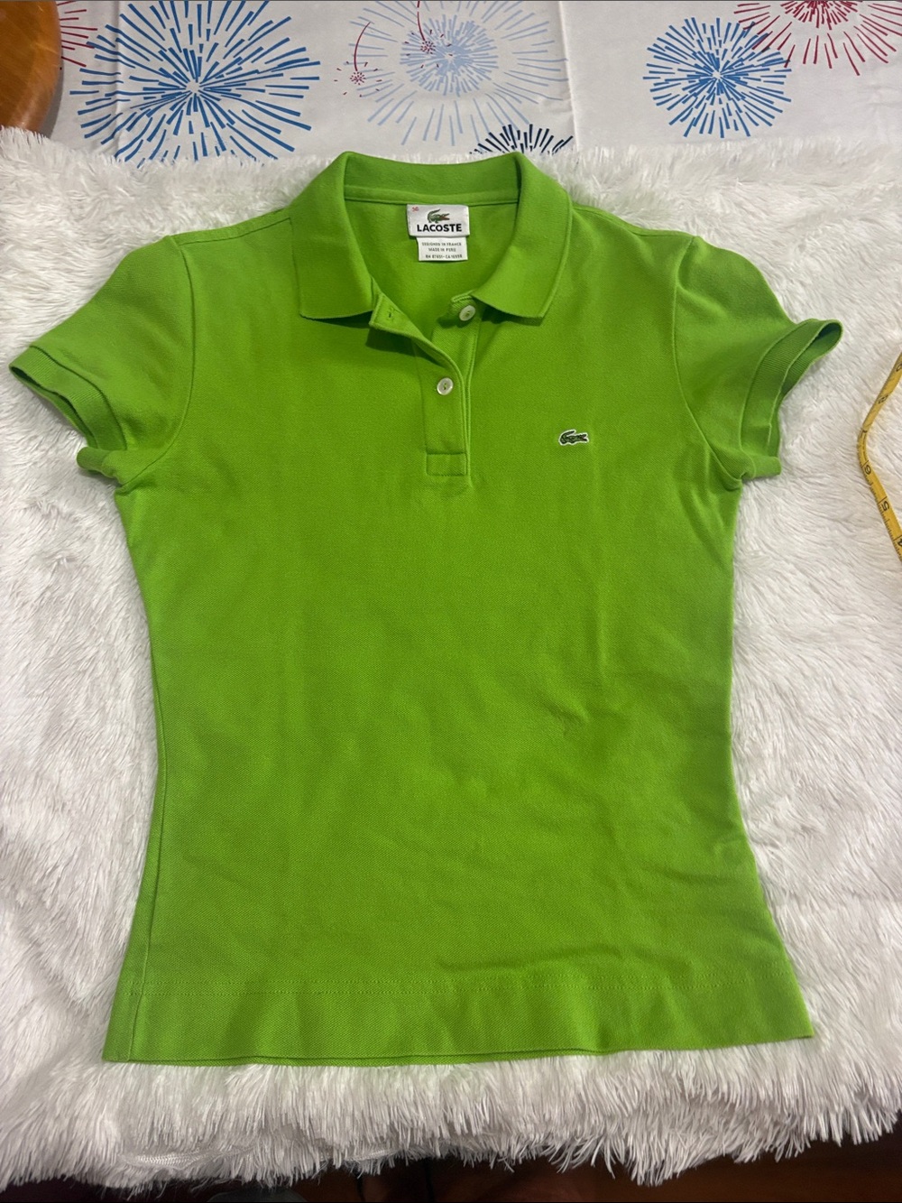 Lime green LACOSTE polo